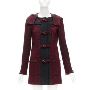Chanel Wool Tweed Toggle Duffel Coat